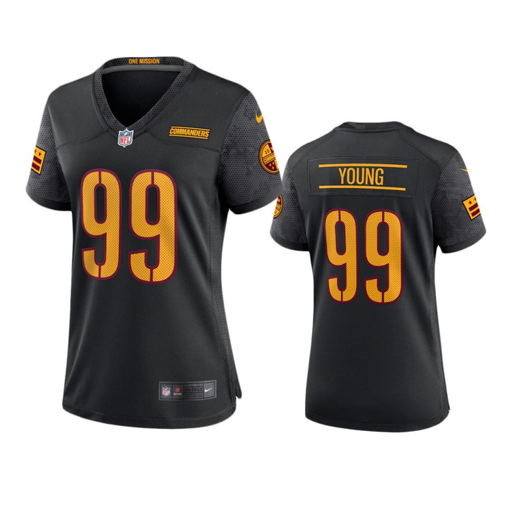 Women's Commanders Chase Young Alternate Game Black Jersey