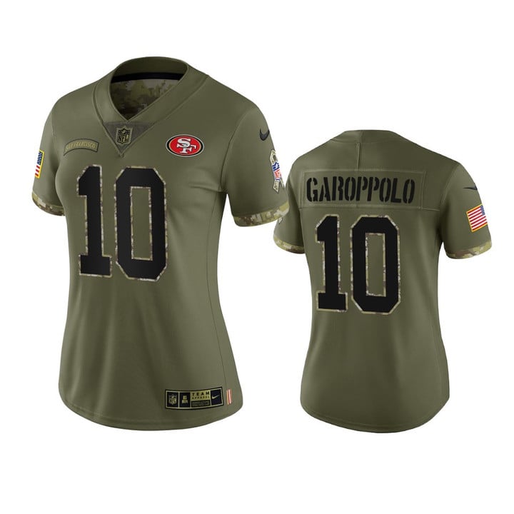 Women's 49ers Jimmy Garoppolo Limited Jersey 2022 Salute To Service