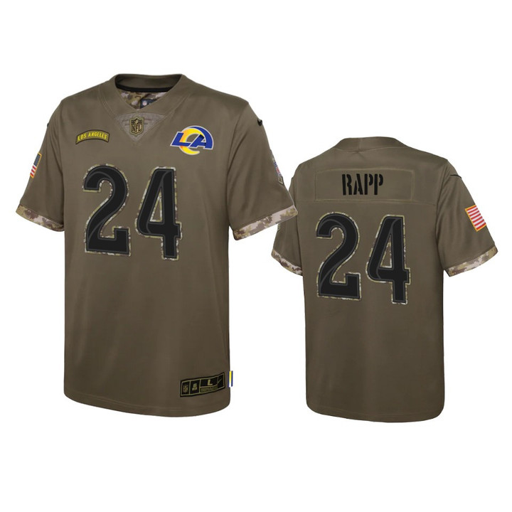 Rams Taylor Rapp Limited Jersey Olive 2022 Salute To Service