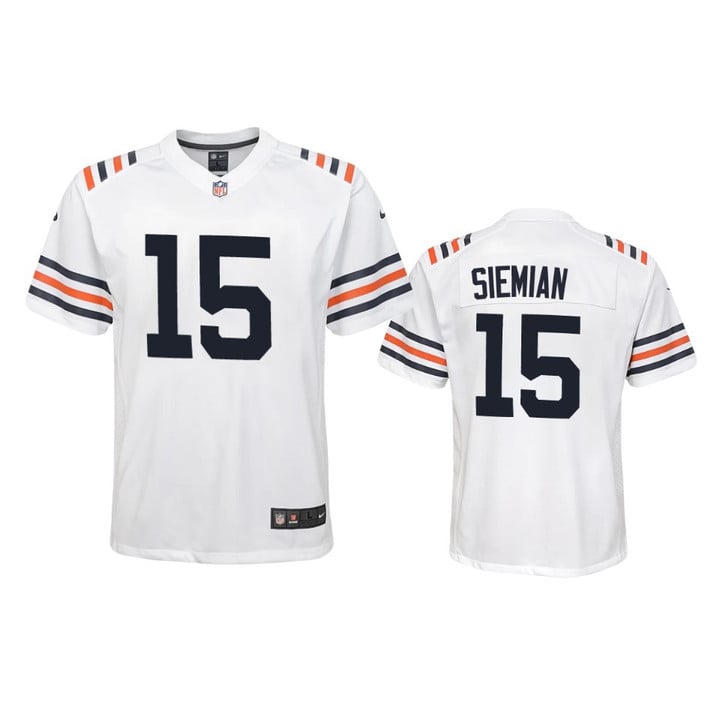 Youth Bears Trevor Siemian Game White Jersey