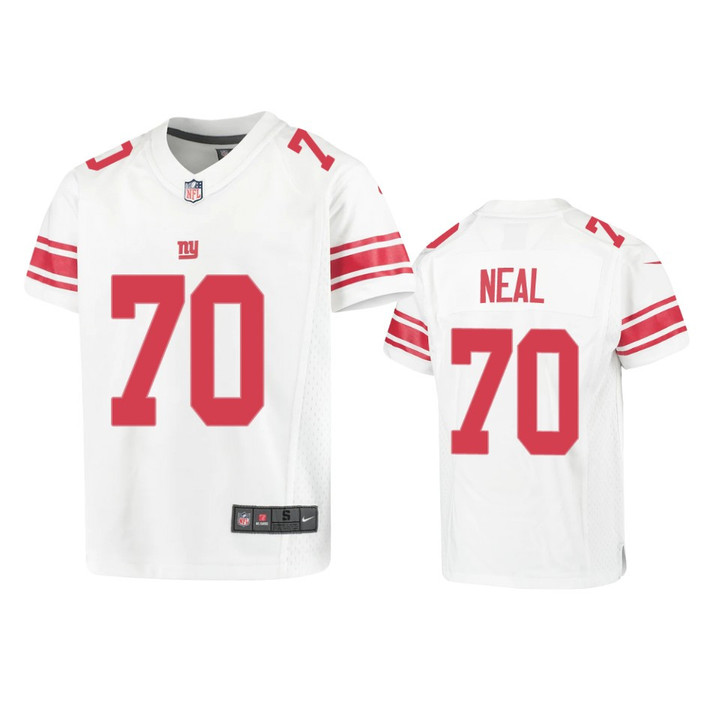 Youth Giants Evan Neal Game White Jersey
