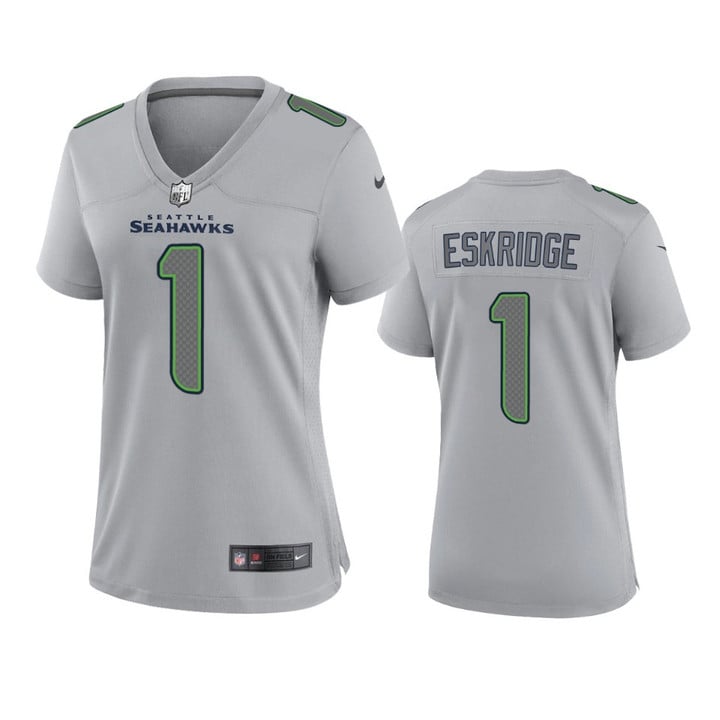 Women's Seahawks D'Wayne Eskridge Atmosphere Fashion Game Gray Jersey