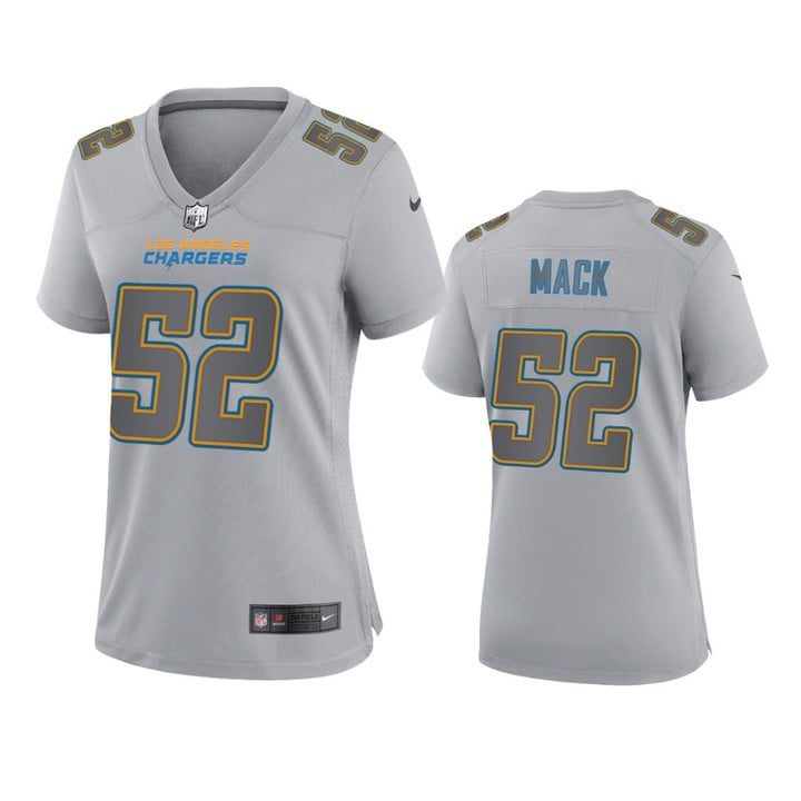 Chargers Khalil Mack Atmosphere Fashion Game Gray Jersey