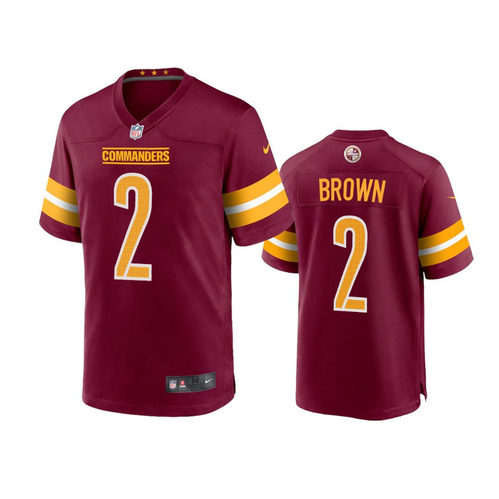 Youth Commanders Dyami Brown Burgundy Gold Jersey Game