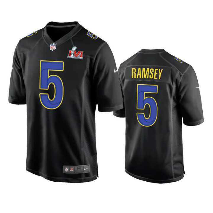 Los Angeles Rams Jalen Ramsey Super Bowl LVI Black Game Fashion Jersey