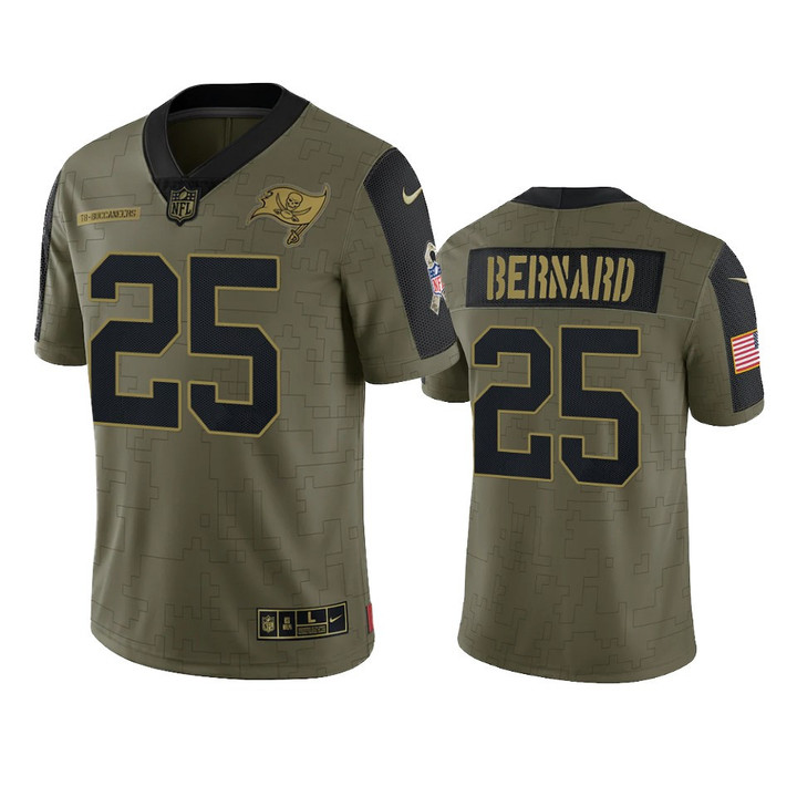 Buccaneers Giovani Bernard Limited Jersey Olive 2021 Salute To Service
