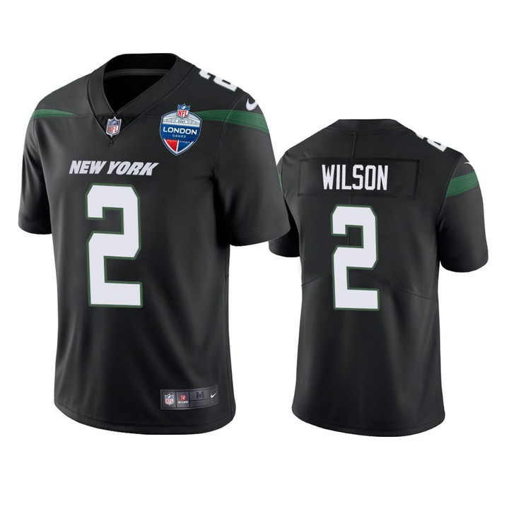 Jets Zach Wilson 2021 NFL London Game Black Jersey