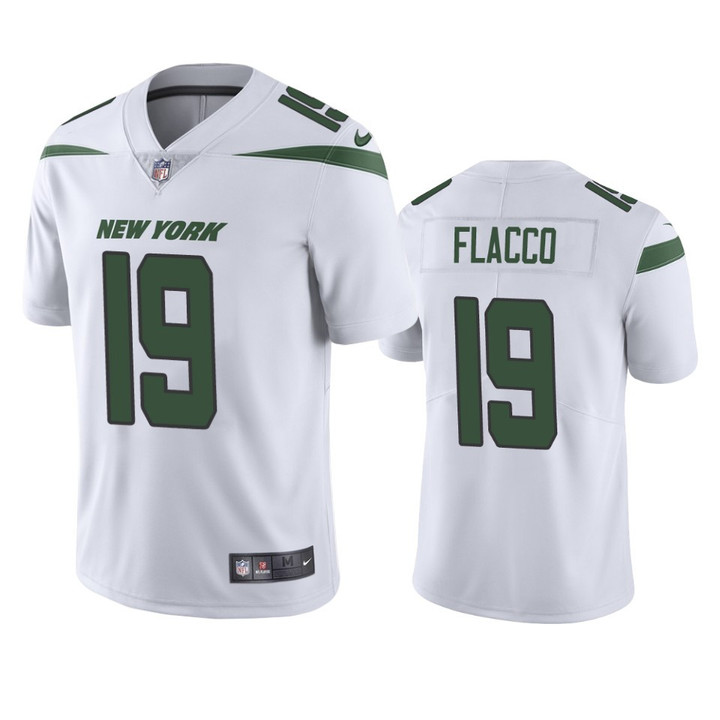 Jets Joe Flacco Vapor Limited White Jersey