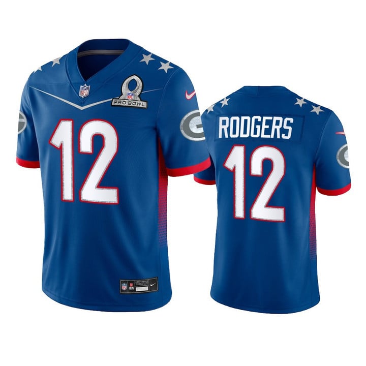 Packers Aaron Rodgers Game 2022 NFC Pro Bowl Royal Jersey