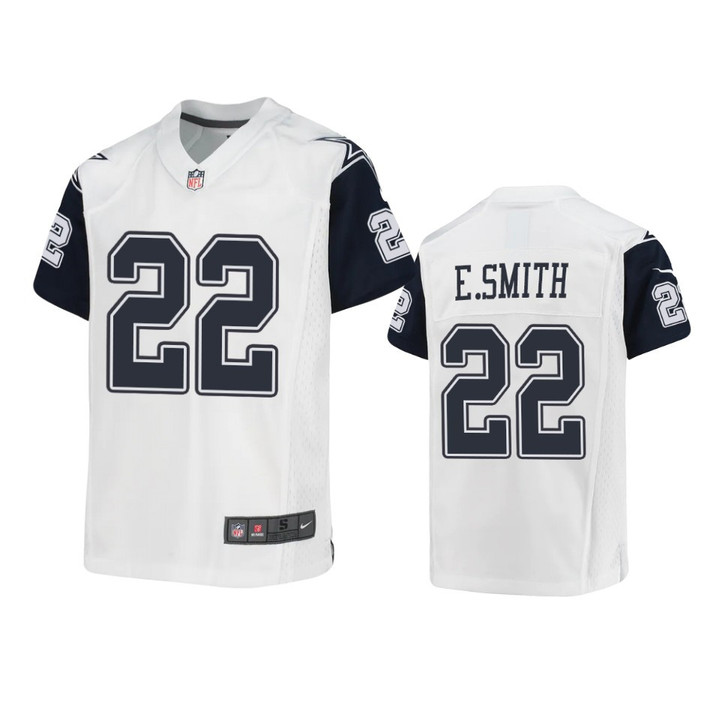 Youth Cowboys Emmitt Smith White Retired Player Jersey Alternate Game