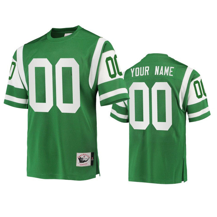 Jets Custom Authentic Green Jersey