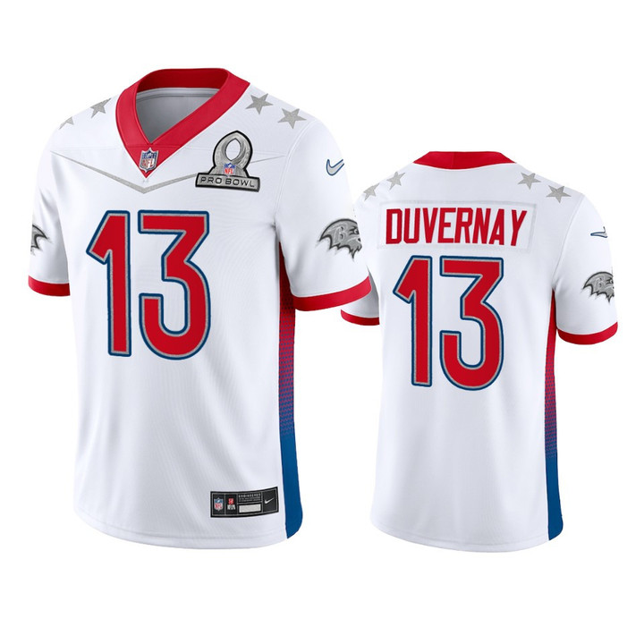 Ravens Devin Duvernay Game 2022 AFC Pro Bowl White Jersey