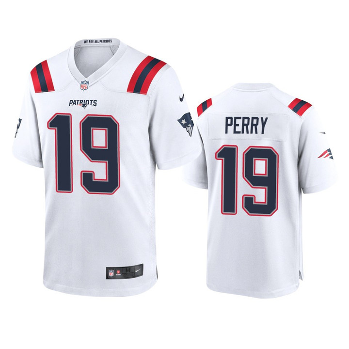 Patriots Malcolm Perry Game White Jersey