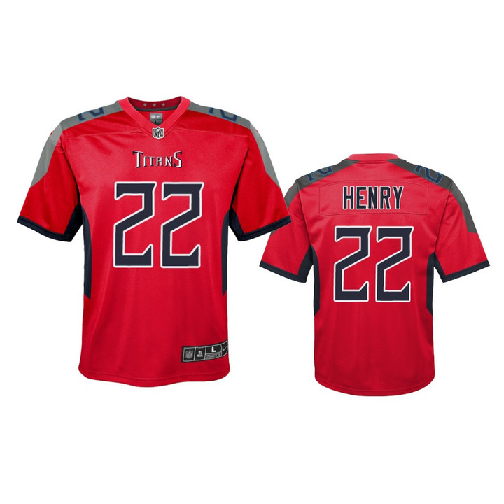 Titans Derrick Henry 2019 Inverted Game Red Jersey