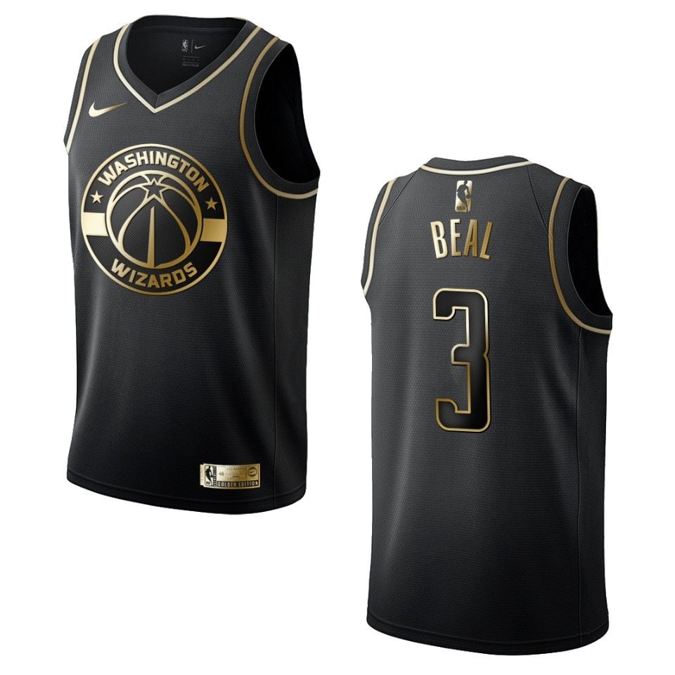 Men's Washington Wizards #3 Bradley Beal Golden Edition Jersey - Black -  Pagift Store