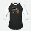 Keep Calm and Eat Chocolate  Unisex Baseball TShirt