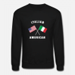 Italian American Flag  Unisex Crewneck Sweatshirt