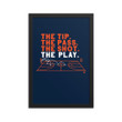 The Tip. The Pass. The Shot. The Play. Framed Print