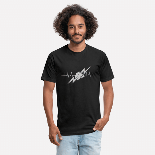 Electrician Profession Hearbeat  Unisex Poly Cotton TShirt