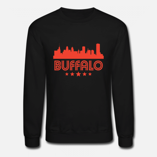 Retro Buffalo Skyline  Unisex Crewneck Sweatshirt