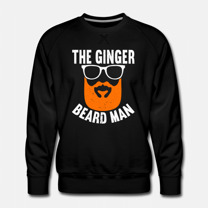 The Ginger Beard Man Redhead Redheaded Irish  Mens Premium Sweatshirt
