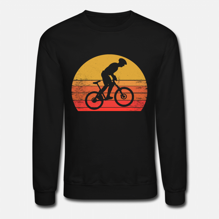MTB Mountain Biking Bike Mountain Bike sunrise  Unisex Crewneck Sweatshirt