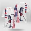American Flag Golf Skull Polo Shirt For Men And Women HD-LC01