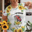 UK Veteran 'Proud Veteran Wife' Personalized T-Shirt | 040415