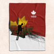 Canadian Veteran Remembrance Fleece Blanket | 020134