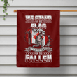 Canadian Veteran Remembrance 'We Stand For The Flag We Kneel For The Fallen' Portrait House Flag Home Decor | 040413