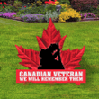 Canadian Veteran Remembrance 'We Will Remember Them' Cut Metal Sign Home Decor | 040455