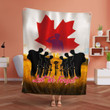 Canadian Veteran Remembrance 'Lest We Forget' Fleece Blanket | 0104148