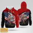 US Veterans Day 'God Gave His Hardest Battles To His Toughest Soldiers' Zip Hoodie | 0104260