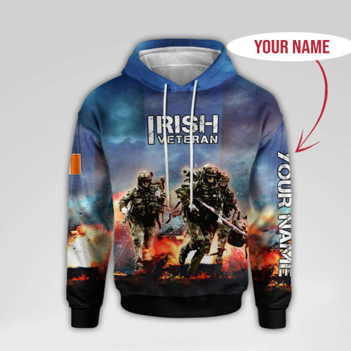 Irish Veteran Personalized Hoodie | 040152