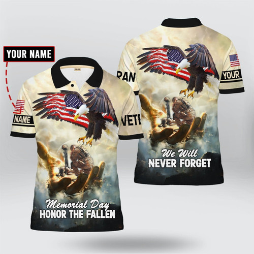 'Honor The Fallen Memorial Day - We Will Never Forget' Polo Shirt | 0104124