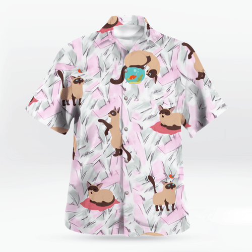 Siamese Cat Hawaiian Shirt | 010466