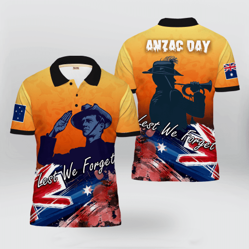 Lest We Forget Anzac Day 25 April Polo Shirt | 010416