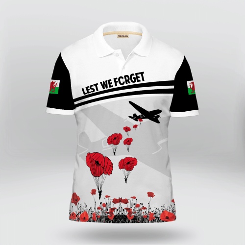 Welsh Veteran 'Lest We Forget' Polo Shirt | 0104180