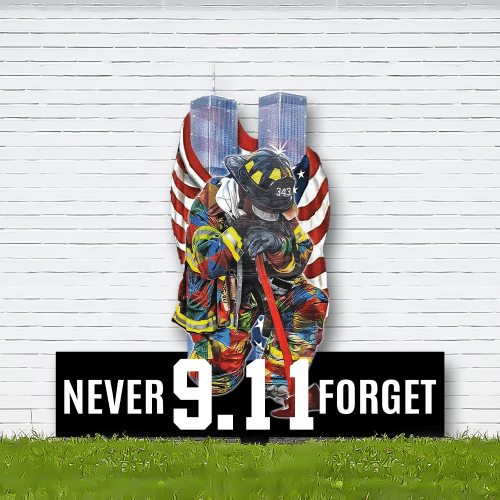 US 911 '09-11 Never Forget' Cut Metal Sign | 0104183