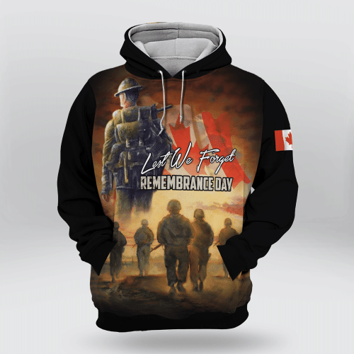 Canadian 'Lest We Forget Remembrance Day' Hoodie | 0104246