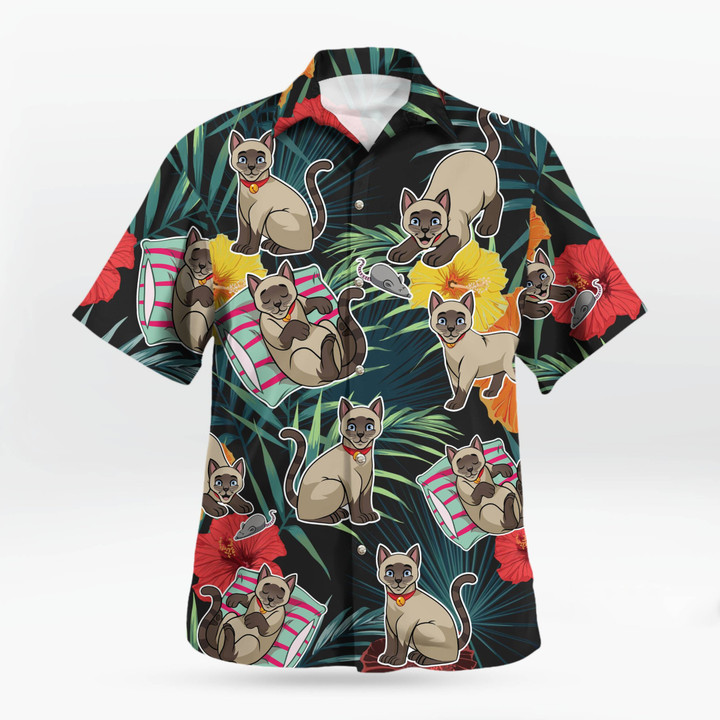 Siamese Cat Hawaiian Shirt | 010477