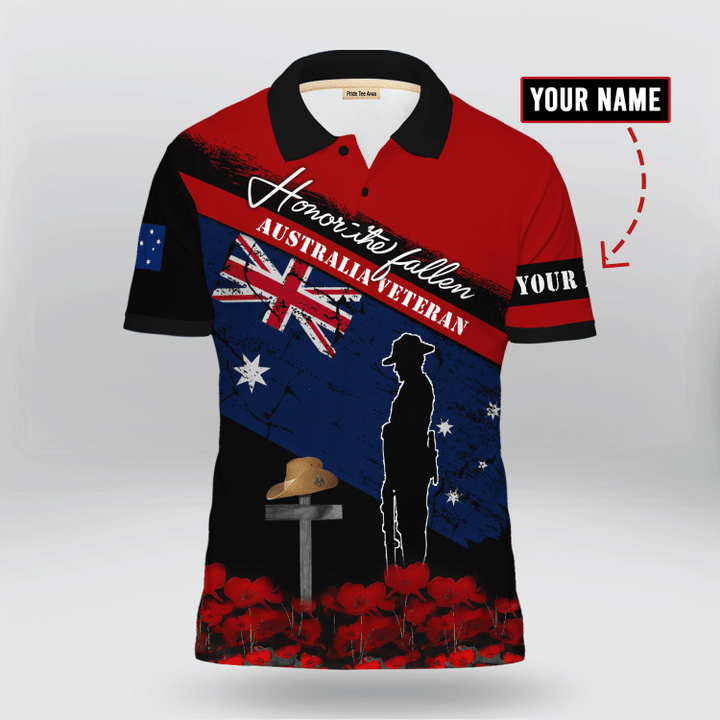 Australian Veteran 'Honor The Fallen' Polo Shirt | 030415