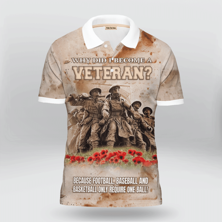 UK Veteran 'Lest We Forget' Polo Shirt | 010457