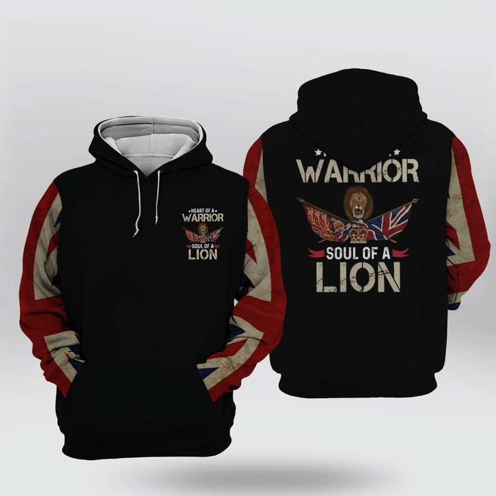 UK Veteran 'Heart of A Warrior - Soul of A Lion' All Over Print Shirt | 0104183