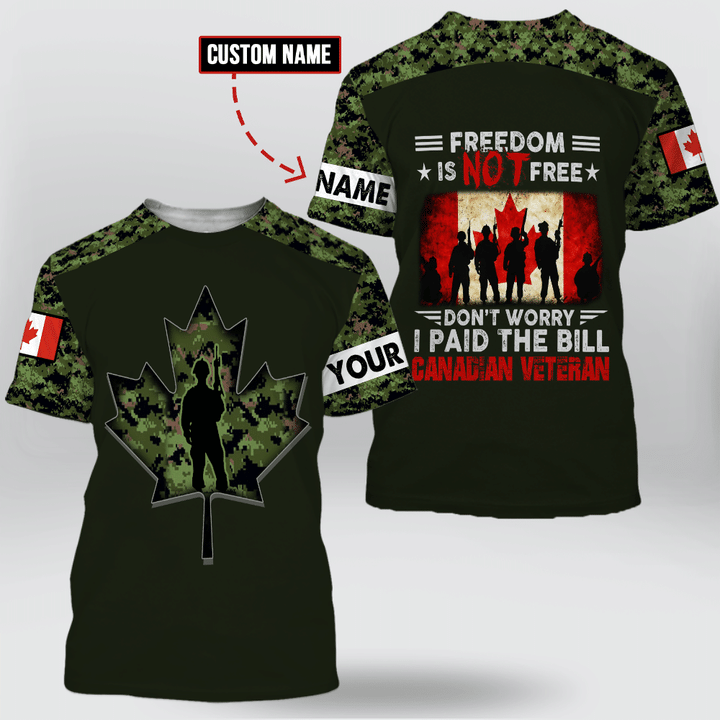 Canadian Veteran Personalized T-Shirt | 030142