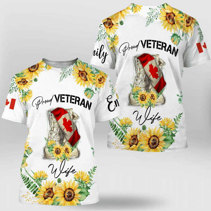 Canadian Veteran's Wife Personalized T-Shirt | 030301