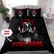 Homemerci Customize Name King Satanic Skull Bedding Set DQB