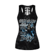 Homemerci Customize Name Skull Hollow Tank Top And Legging Outfit