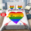 Homemerci Customize Name LGBT Pride Bedding Set