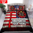 Homemerci Customize Name Firefighter Bedding Set